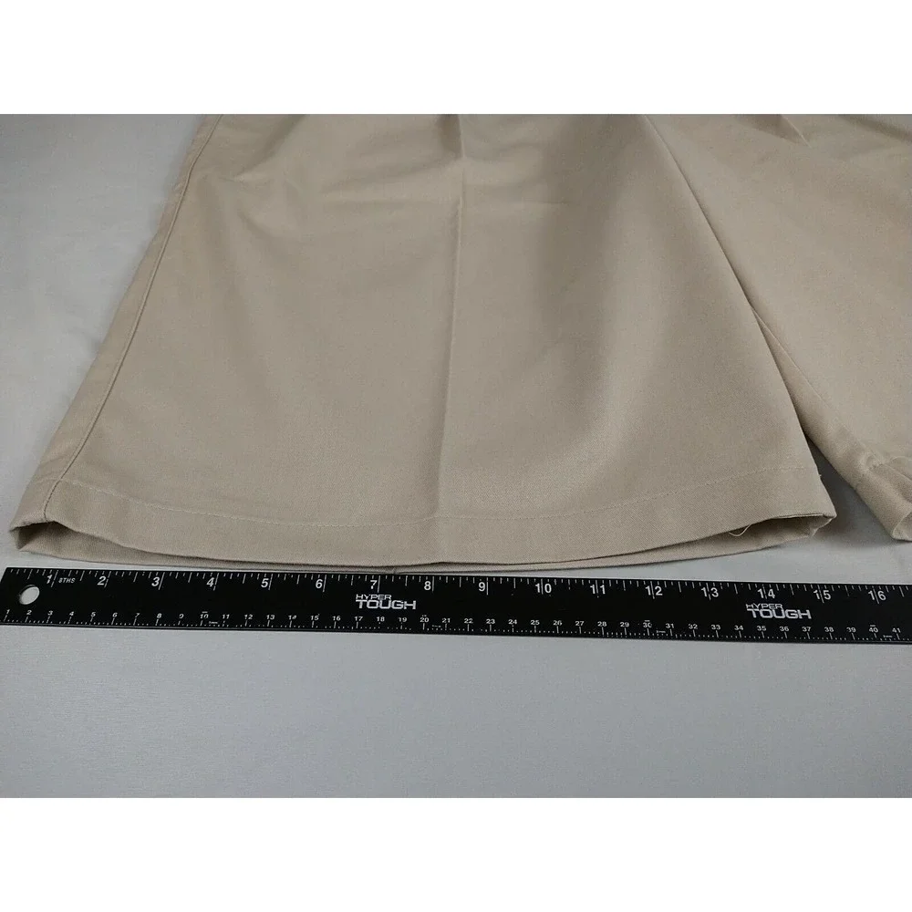 Mark Twain Khaki Shorts Mens 42 Beige Super Soft Twill‎ Wrinkle Free Durable